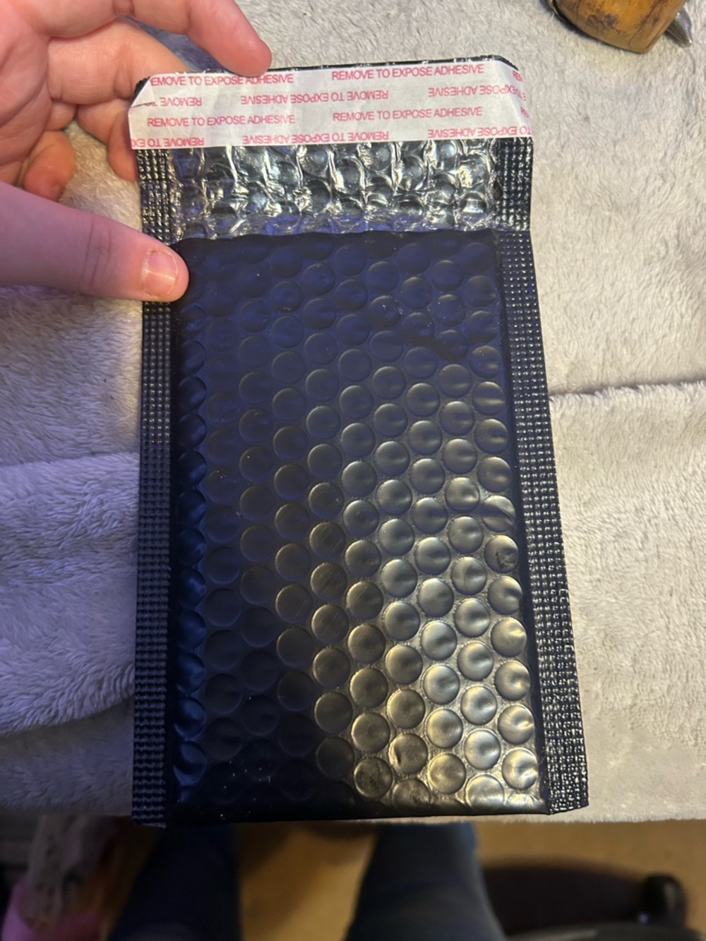 Black Protective Bubble Mailer with Peel & Seal Closure